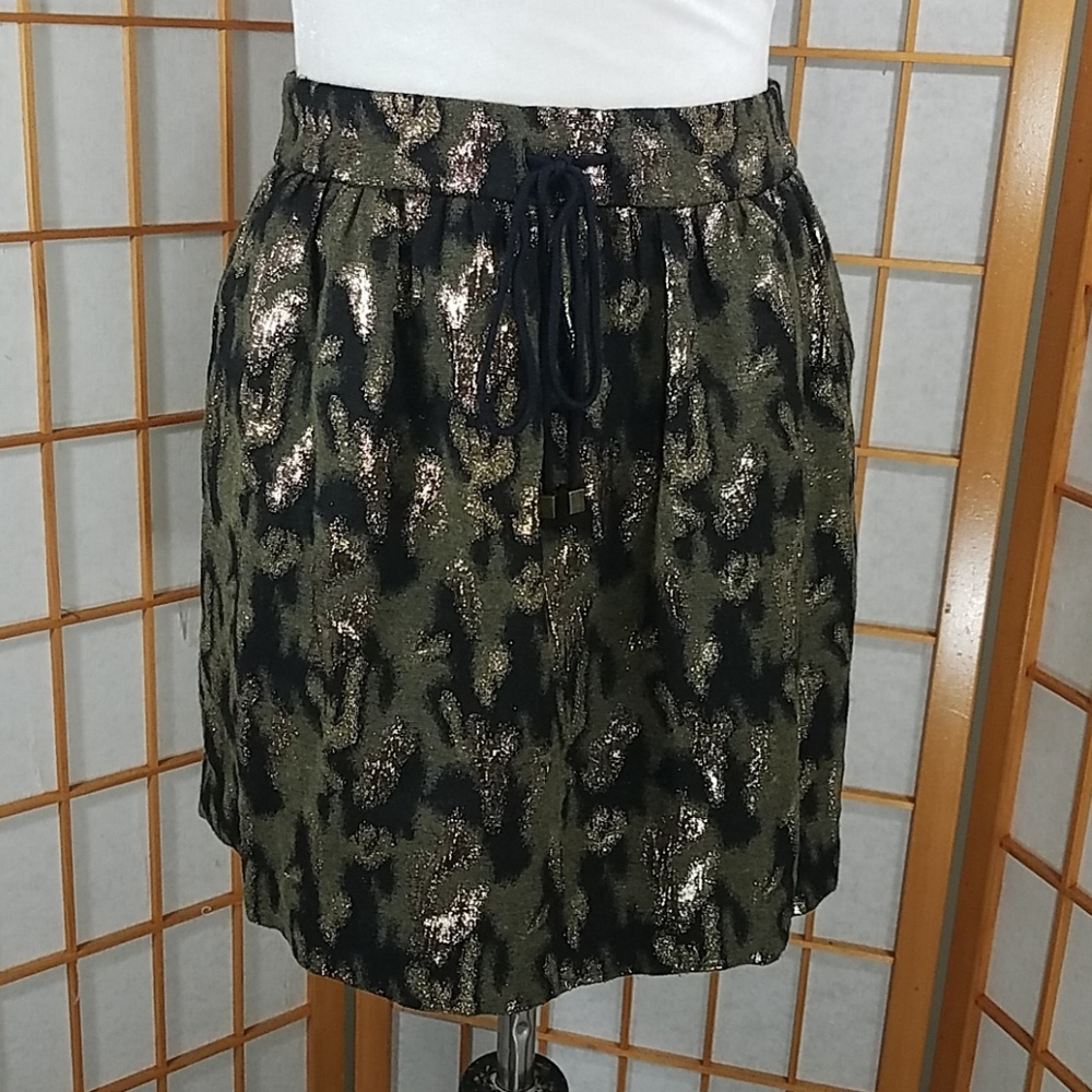 Gryphon New York flounce metallic mini skirt